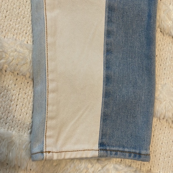 PacSun Eco hopper patchwork mom jeans high rise raw cut hem denim Womens size 24 - Picture 10 of 16